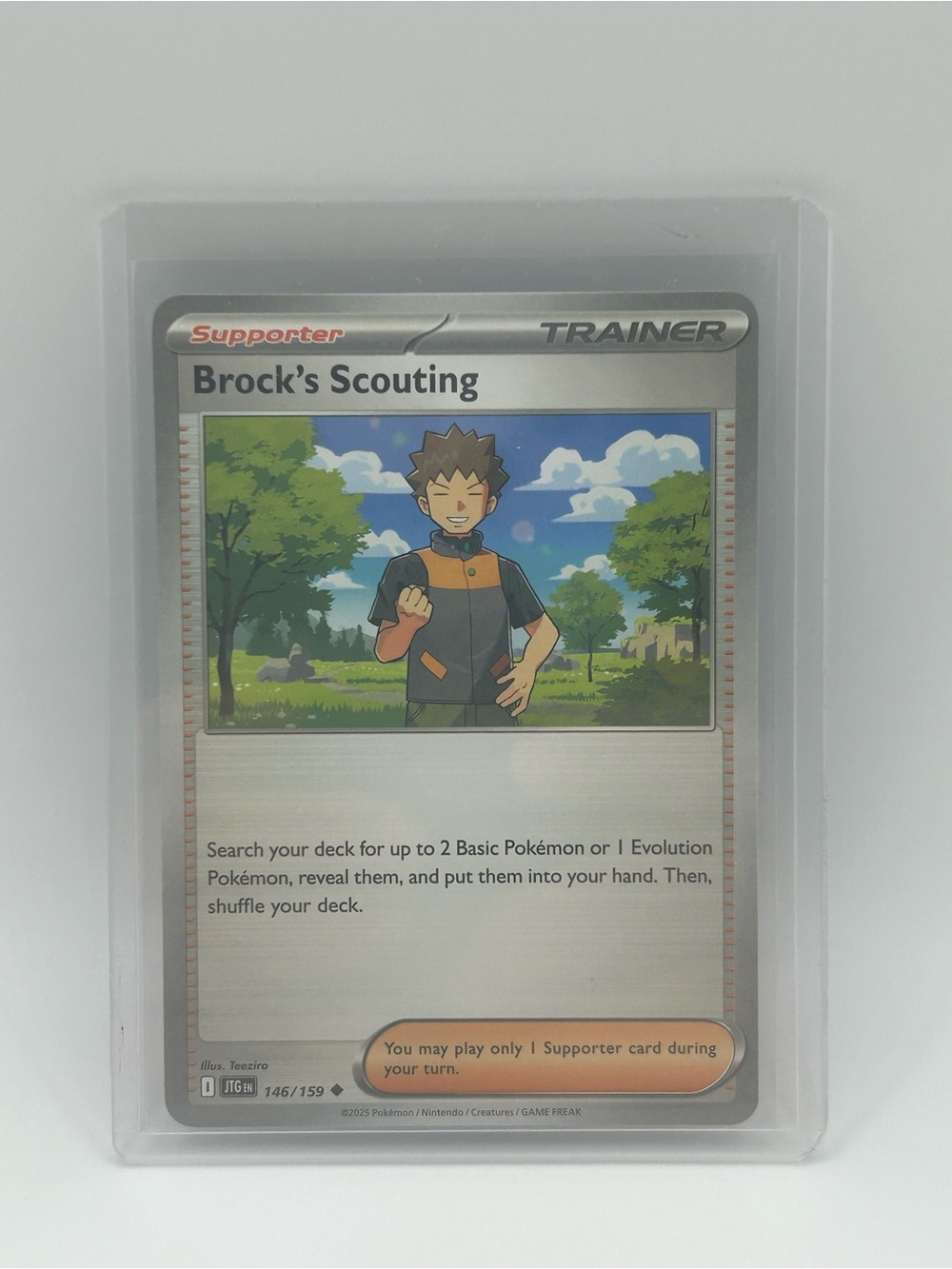 Pokemon Brock's Scouting Trainer Card - 146/159
